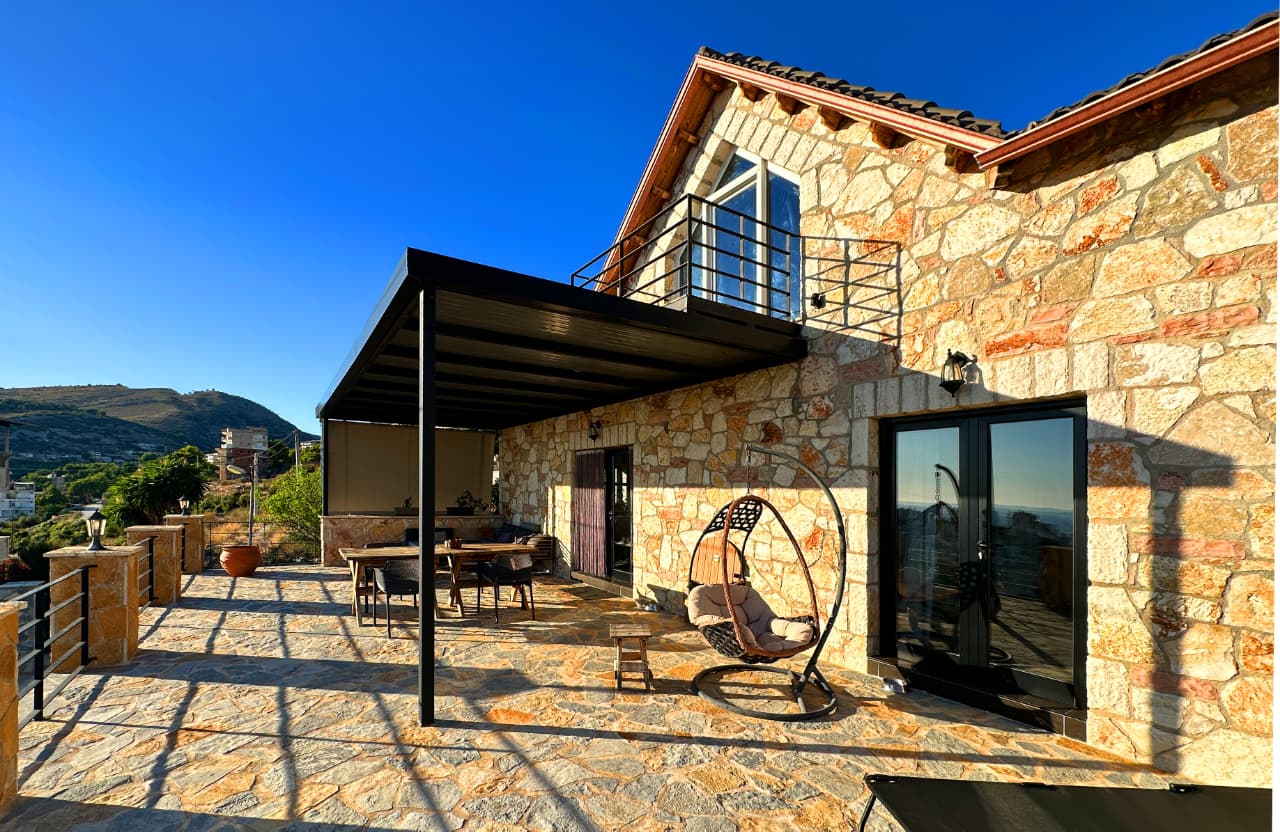 Stone Villa For Sale In Saranda Albania With Panoramic Sea Views